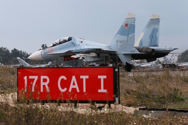 Căn cứ không quân Nga đặt tại Hmeymim, gần Latakia, Syria.