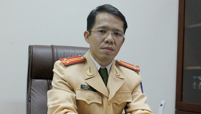 Trung tá Nguyễn Quang Nhật - Trưởng phòng Tuyên truyền (Cục CSGT). Ảnh: Trung Phan.