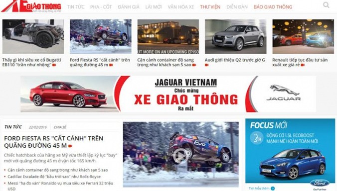 Chuyên trang Xe Giao thông của Báo Giao thông điện tử vừa chính thức ra mắt tại địa chỉ www.xegiaothong.vn.