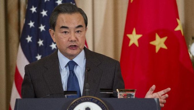 Ngoại trưởng Trung Quốc Vương Nghị tại Washington ngày 23/2. Ảnh: AFP.