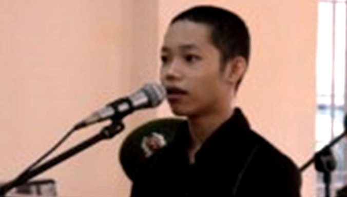 Nguyễn Mai Trung Tuấn tại phiên tòa phúc thẩm ngày 2/3.