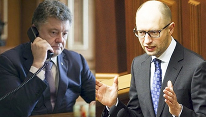 Tổng thống Petro Poroshenko và Thủ tướng Arseny Yatsenyuk.