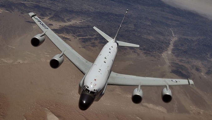 Máy bay tình báo tín hiệu RC-135 của Không quân Mỹ. Ảnh: USAF.