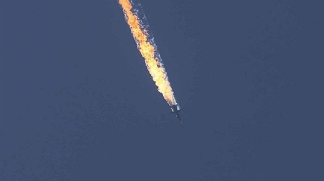 Chiếc Su-24 của Nga bị Thổ Nhĩ Kỳ bắn rơi. Ảnh: Theaviationist.