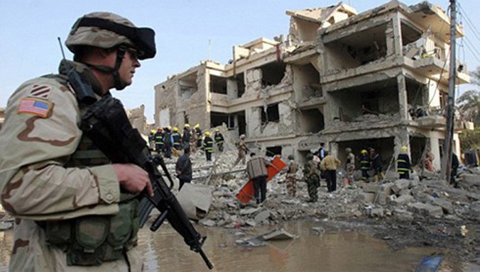 Binh sỹ Mỹ làm nhiệm vụ ở Iraq. Ảnh minh họa: AP.