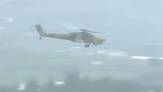 Một máy bay trực thăng Mi-28N tại căn cứ Hmeymin. 