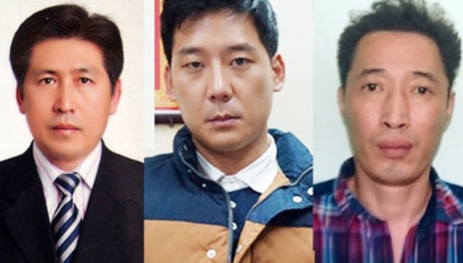 Một số "soái ca" người Hàn trốn truy nã bị bắt tại Việt Nam (từ trái qua): Kang Yoon Yong, Kim Woon Hoon, Lee Wan Su.