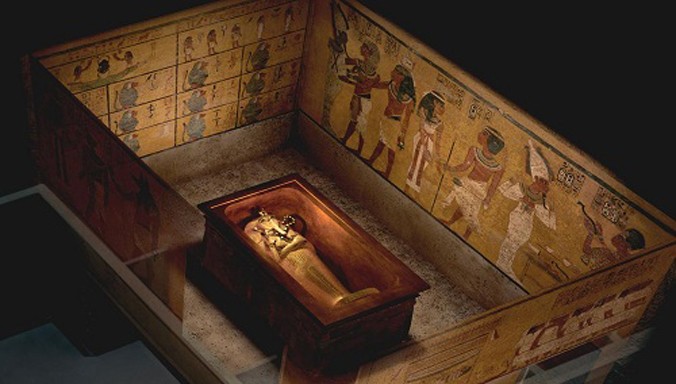 Hình đồ họa mộ vua Tut. Ảnh: National Geographic.