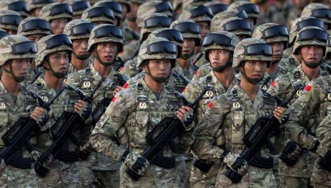 Binh lính Trung Quốc tham gia buổi diễu binh trong buổi lễ kỷ niệm kết thúc Chiến tranh thế giới thứ hai. Ảnh: Getty Images.