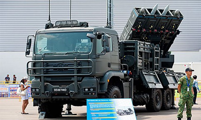 Cơ cấu xe phóng trong tổ hợp tên lửa Spyder-SR. 