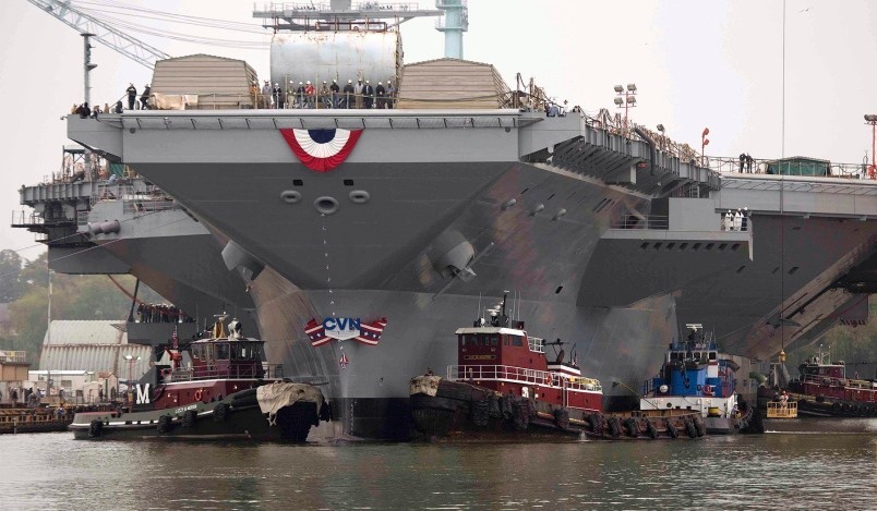 USS Gerald R. Ford được đóng mới năm 2009. Tính tới tháng 3, nó đã hoàn thiện tới 97%. 