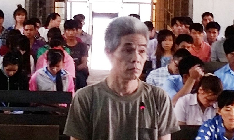 Bị cáo Hoàng Văn Vình tại tòa.
