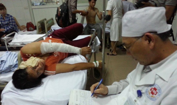 Các nạn nhân đang được điều trị tích cực tại bệnh viện ĐK Nghệ An và bệnh viện 115 Nghệ An. 