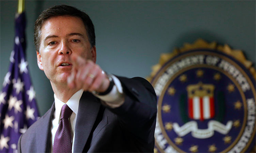 Ông James Comey, Giám đốc Cục điều tra liên bang Mỹ (FBI). Ảnh: Reuter.