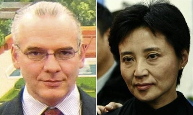 Bà Cốc Khai Lai (phải) và doanh nhân Anh Neil Heywood. Ảnh: Reuters.