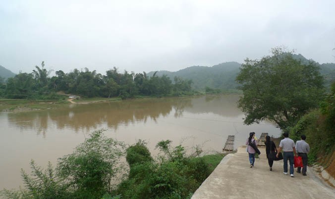 Đoạn sông Kỳ Cùng ở biên giới Tràng Định thường xuyên xảy ra tai nạn đuối nước. Ảnh: Duy Chiến.