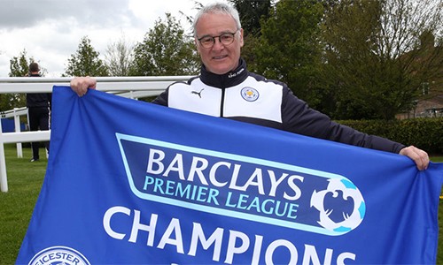 Ranieri tạo nên những cảm xúc lớn lao cho người thân và người hâm mộ khi đưa Leicester đến ngôi vô địch Ngoại hạng Anh mùa này. Ảnh: LCFC.