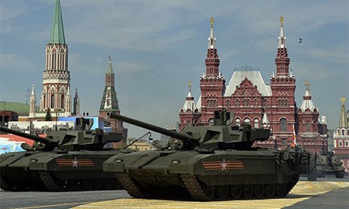 Các phương tiện chiến đấu hiện đại của Quân đội Nga tham gia tổng duyệt chuẩn bị cho lễ duyệt binh Ngày Chiến thắng phát xít lần thứ 71.