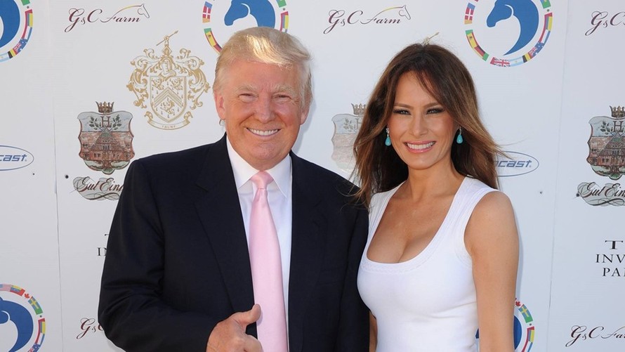 Donald Trump cùng người vợ hiện tại Melania.