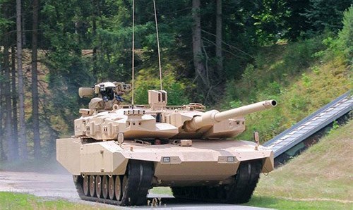 Xe tăng Leopard 2 RI khi trang bị hoàn thiện.