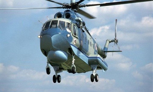 Trực thăng săn ngầm Mi-14 được gia cố lớp vỏ phần dưới của Liên Xô. Ảnh: Sputnik.