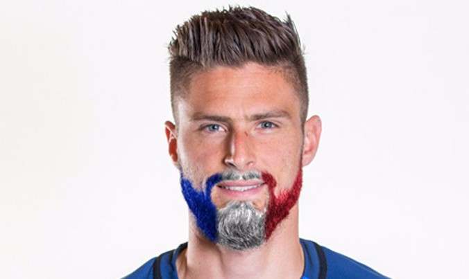 Giroud đặt cược EURO 2016 bằng... râu