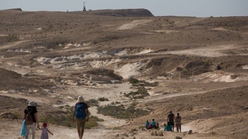 Quang cảnh cung đi bộ đường dài trên sa mạc Negev, Israel. Ảnh: Yonayan Sindel.