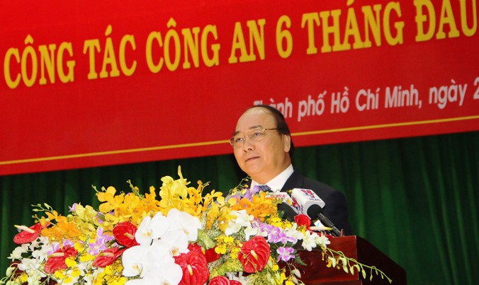 Thủ tướng Chính phủ Nguyễn Xuân Phúc phát biểu tại hội nghị. Ảnh: P.Long.