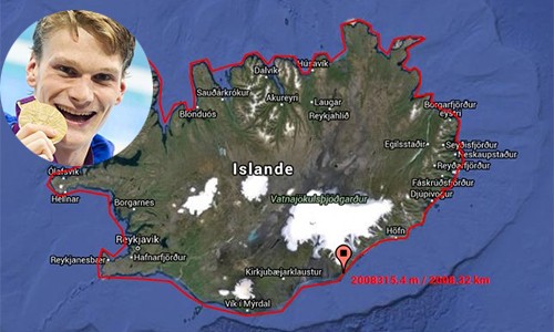 Theo một người dùng Twitter, để bơi được vòng quanh Iceland, Agnel sẽ phải bơi ròng rã suốt 28 ngày không nghỉ, với vận tốc ít nhất 3km/h.
