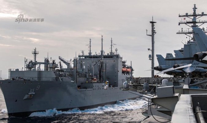Biên đội tàu sân bay USS Ronald Reagan hoạt động trên Biển Đông ngày 5/7/2016. Ảnh: Sina.