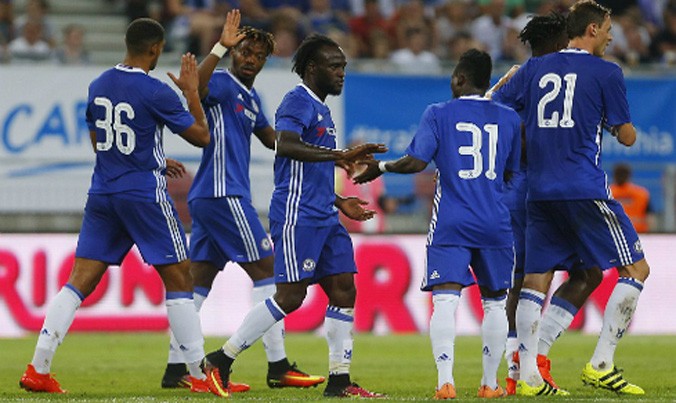 Các cầu thủ trẻ mang về chiến thắng cho Chelsea. Ảnh: Reuters.
