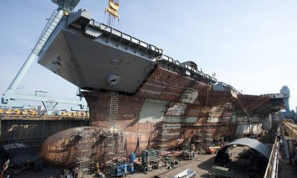 Hình ảnh CVN-78 được chụp vào tháng 4-2013. Ảnh: Newport News Shipbuilding.