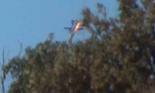 Máy bay Su-24 của Nga bị bắn rơi gần biên giới Syria tháng 11/2015. Ảnh: Reuters.