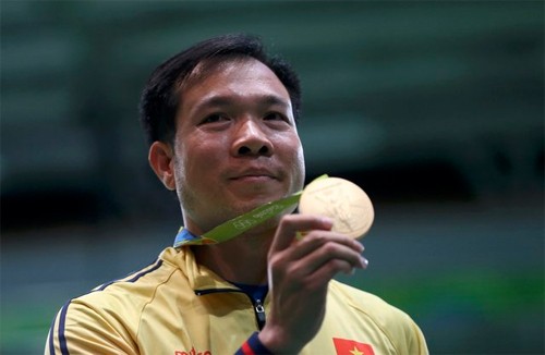 Hoàng Xuân Vinh mang về tấm HC vàng lịch sử cho thể thao Việt Nam, khi chiến thắng ở lượt bắn chung kết với điểm số kỷ lục Olympic là 202,5 điểm. Ảnh: Reuters.