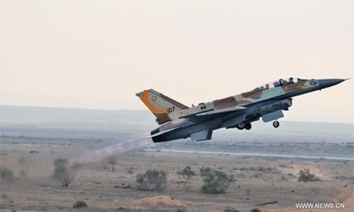 Chiến đấu cơ F-16 của không quân Israel. Ảnh: News.cn.