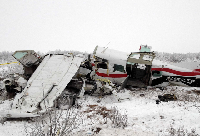 Hiện trường một vụ đâm máy bay ở Alaska năm 2013. Ảnh: Getty.
