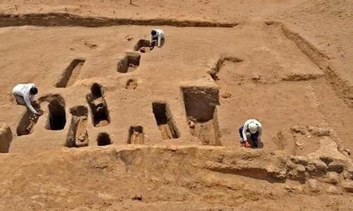 Phần mộ nữ tu được tìm thấy ở khu khảo cổ Chotuna-Chornancap, Peru. Ảnh: Peruvian Ministry of Culture.