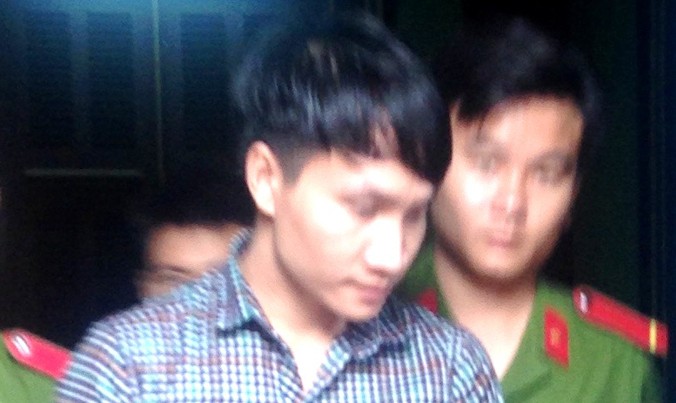 Lê Đức Quyền sáng nay 29/7 đã thừa nhận mình là hung thủ giết người trong rừng tràm ngày 12/3/2015. Ảnh: Tân Châu.