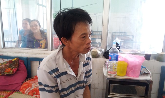 Đối tượng Trần Văn Thoại đang được theo dõi, điều trị tại Trung tâm y tế An Nhơn.