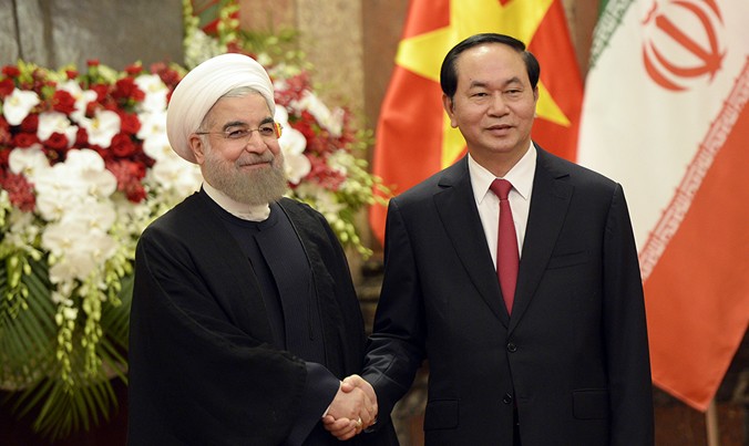 Chủ tịch nước Trần Đại Quang tiếp Tổng thống Iran Hassan Rouhani 