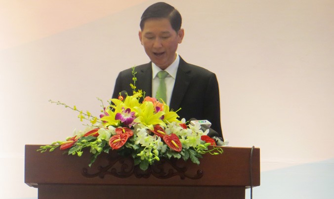 Ông Trần Vĩnh Tuyến – Phó chủ tịch UBND TPHCM phát biểu tại hội nghị.