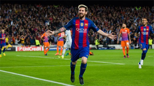 Messi là sự khác biệt lớn nhất giữa Barca và Man City. Ảnh: Reuters.