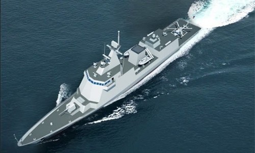 Hình mô phỏng loại tàu hộ tống Hàn Quốc sẽ bán cho Philippines. Ảnh: HHI.