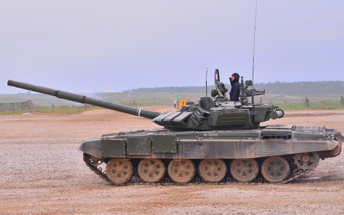 Xe tăng T-72B3 tại triển lãm Army 2015 của Nga. Ảnh: Xuân Hoàn.