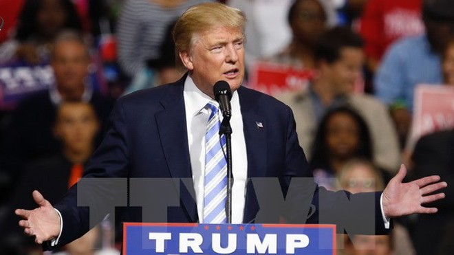 Ông Donald Trump trong chiến dịch vận động tranh cử ở Cleveland, Ohio ngày 22/10. Nguồn: AFP/TTXVN.