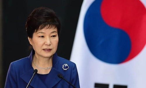Tổng thống Hàn Quốc Park Geun-hye. Ảnh: AFP.