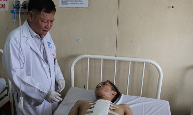Trung đang điều trị tại Bệnh viện Chợ Rẫy TPHCM. Ảnh do bệnh viện cung cấp.