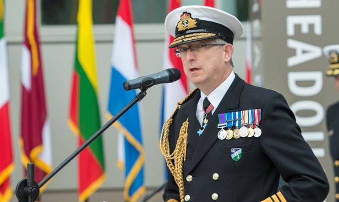 Tư lệnh Hải quân NATO Clive Johnstone. Ảnh: NATO.