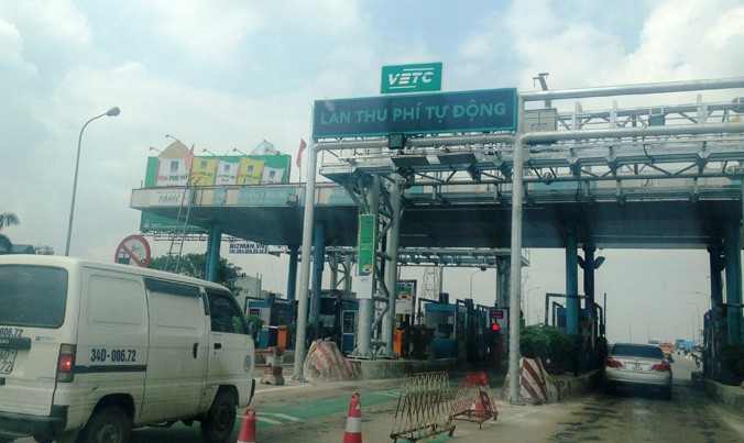 Trạm thu phí tự động của Cty Tasco đầu tư tại Nam Định. Ảnh: Sỹ Lực.