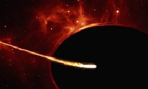 Hố đen đang nuốt một ngôi sao. Ảnh: ESO, ESA/Hubble, M. Kornmesser.